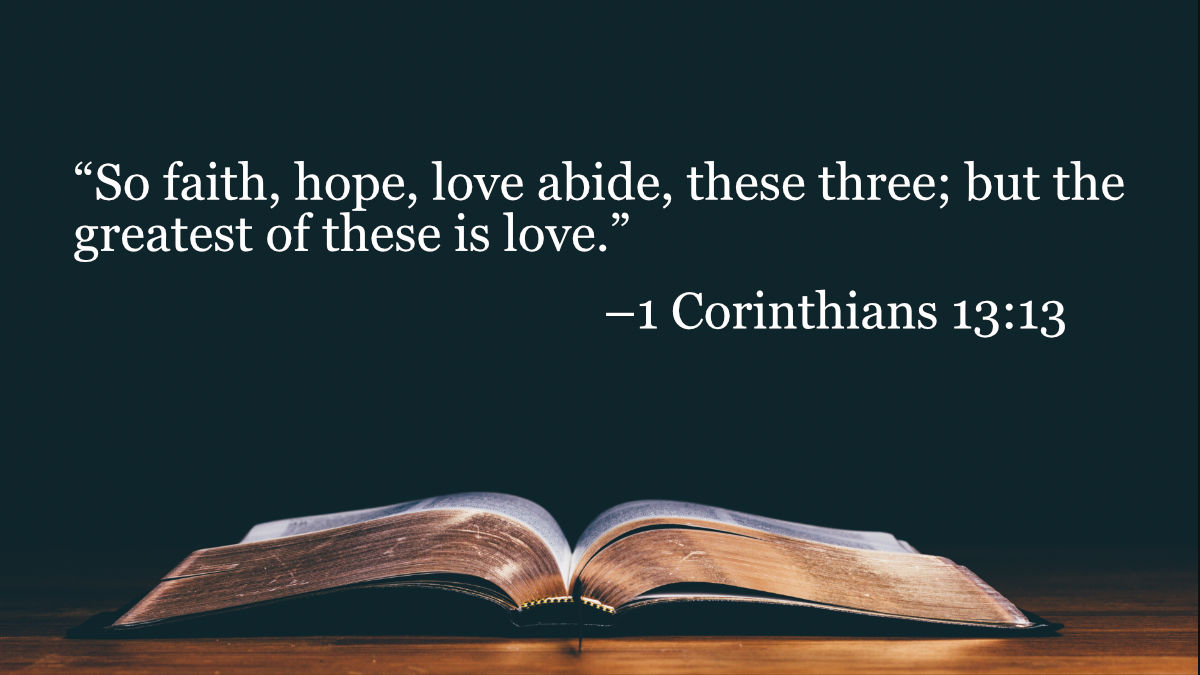 Your Daily Bible Verses 1 Corinthians 13 13 Integrated Catholic Life 