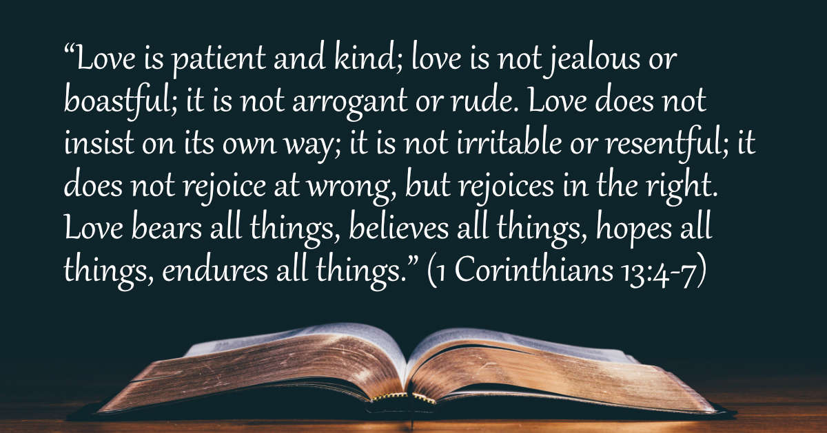Your Daily Bible Verses — 1 Corinthians 13:4-7 — Integrated