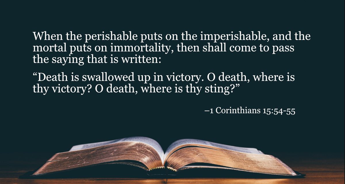 Your Daily Bible Verses — 1 Corinthians 15:54-55