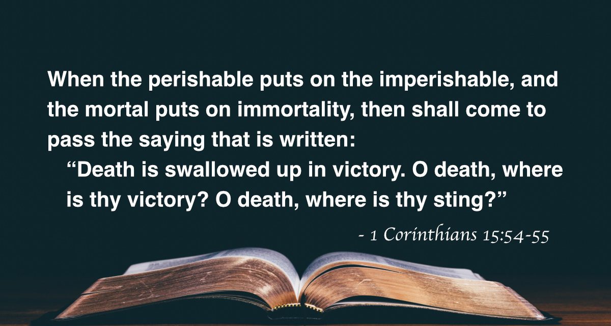 Your Daily Bible Verses — 1 Corinthians 15:54-55