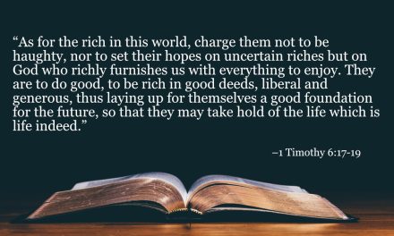 Your Daily Bible Verses — 1 Timothy 6:17-19