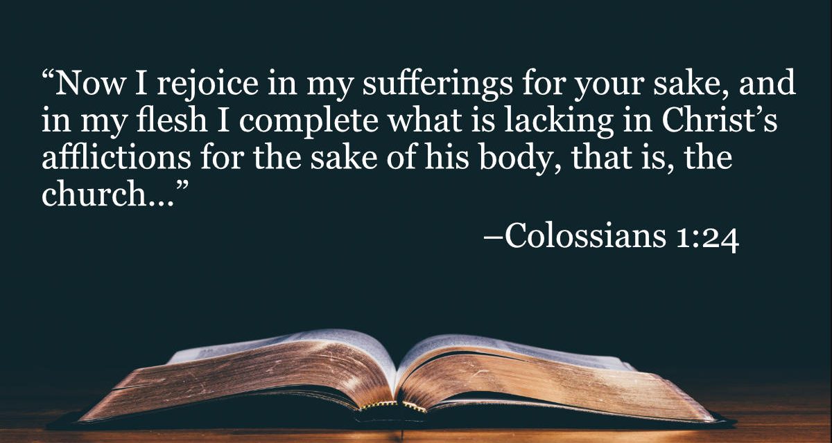 Your Daily Bible Verses — Colossians 1:24