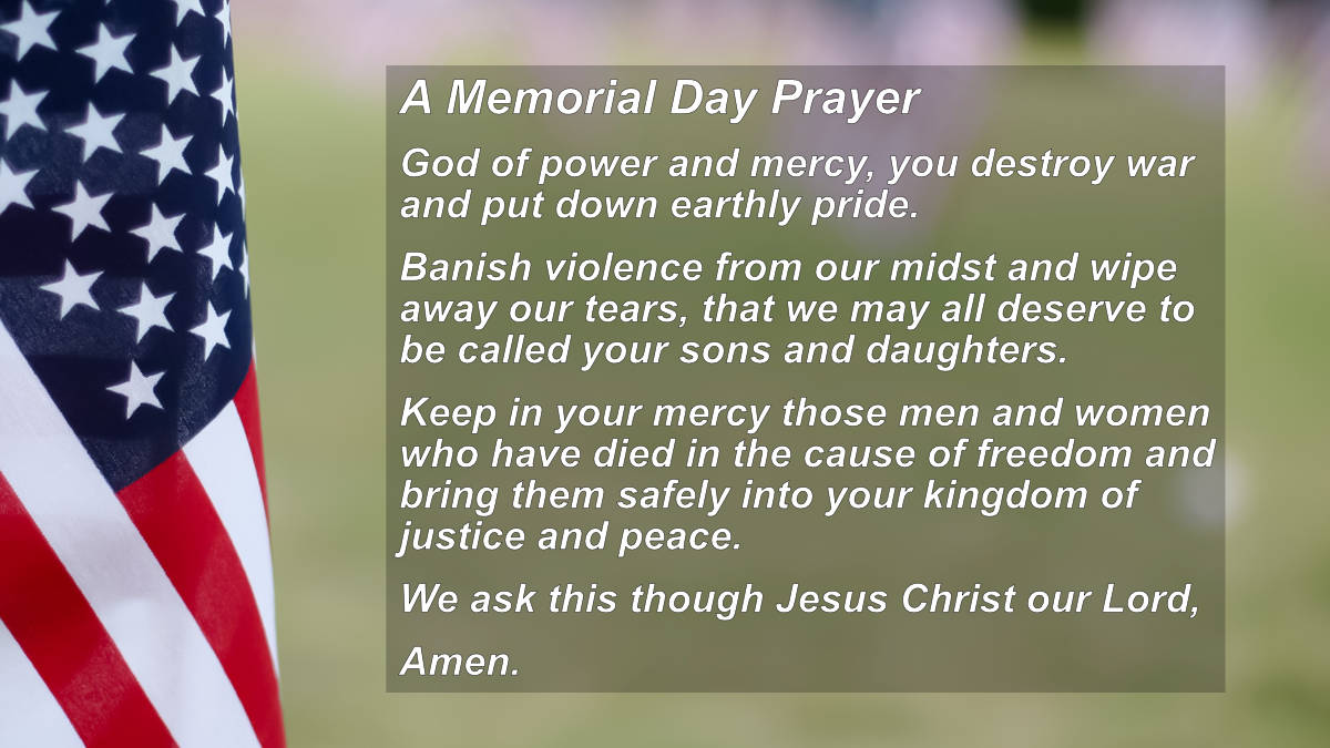 Daily Catholic Quote — A Prayer for Memorial Day — Integrated Catholic