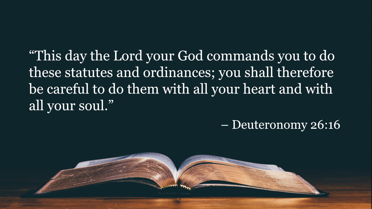 Your Daily Bible Verses — Deuteronomy 26:16 — Integrated Catholic Life™