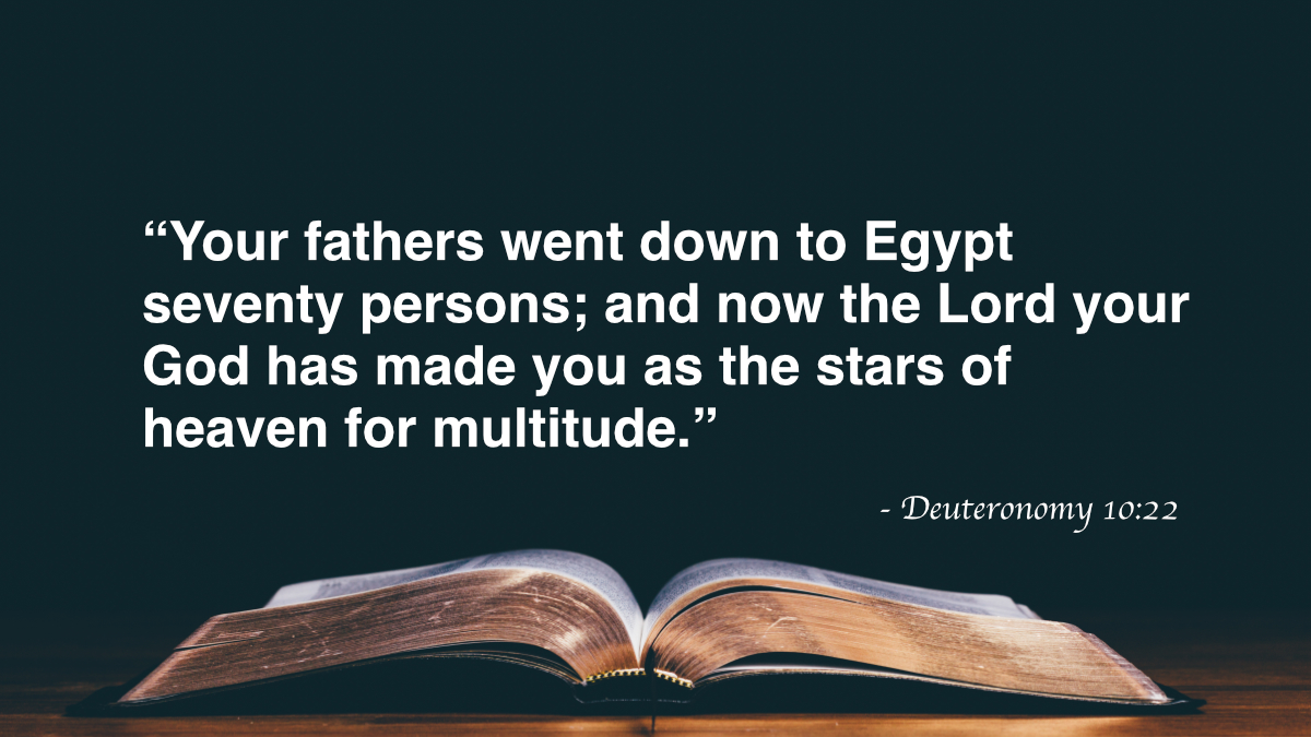 Your Daily Bible Verses — Deuteronomy 10:22 — Integrated Catholic