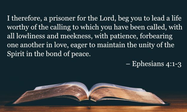 Your Daily Bible Verses — Ephesians 4:1-3