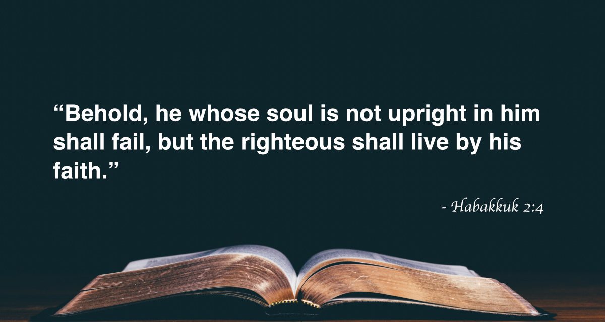 Your Daily Bible Verses — Habakkuk 2:4