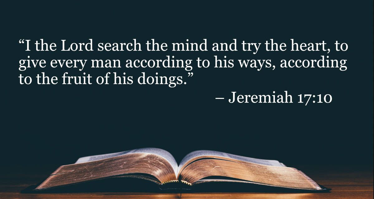 Your Daily Bible Verses — Jeremiah 17:10