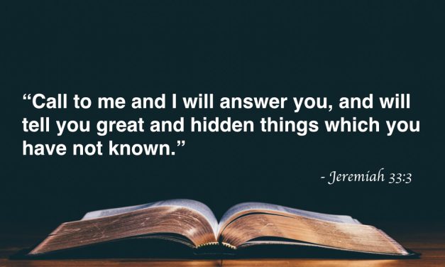 Your Daily Bible Verses — Jeremiah 33:3