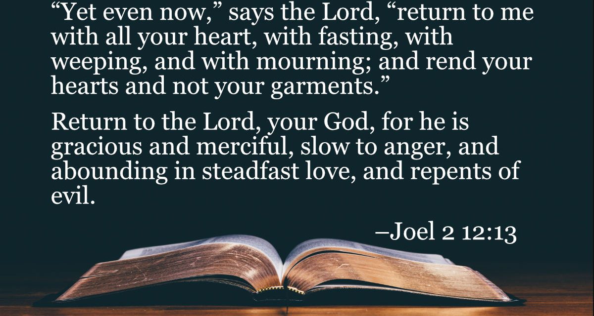 Your Daily Bible Verses — Joel 2:12-13