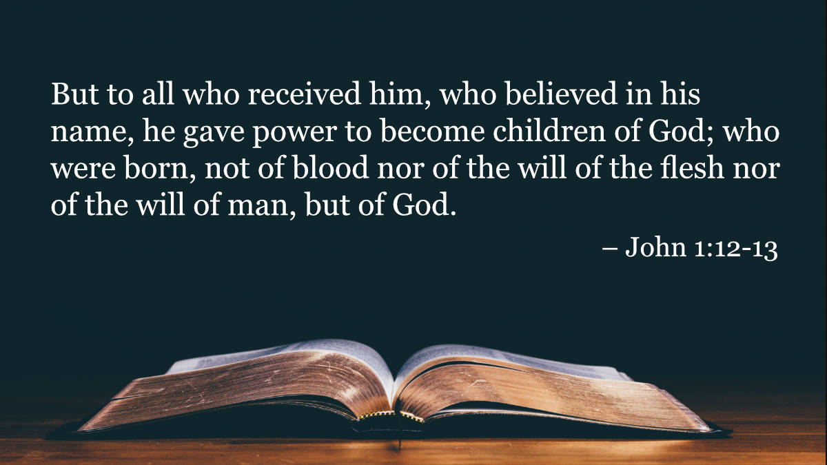 Your Daily Bible Verses — John 1:12-13 — Integrated Catholic Life™