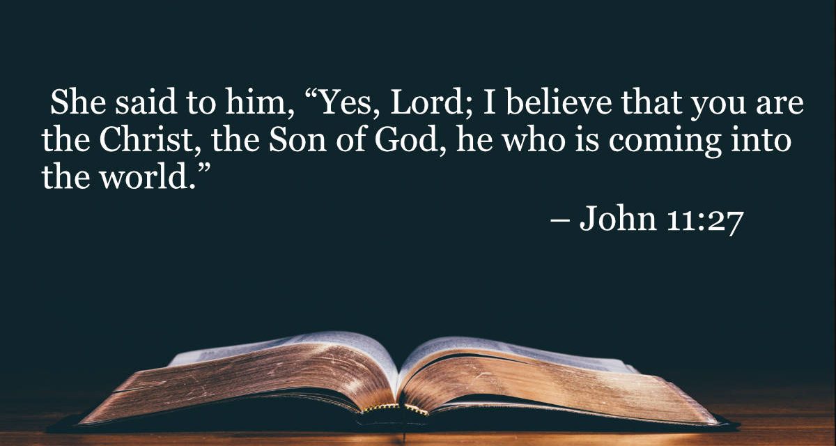 Your Daily Bible Verses — John 11:27