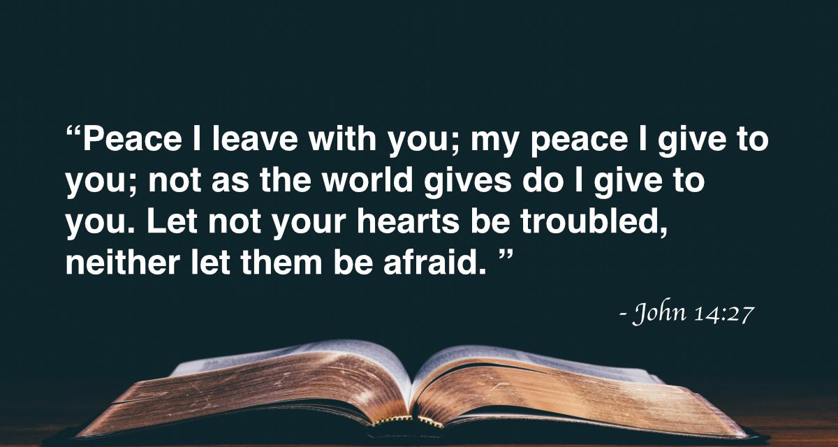 Your Daily Bible Verses — John 14:27