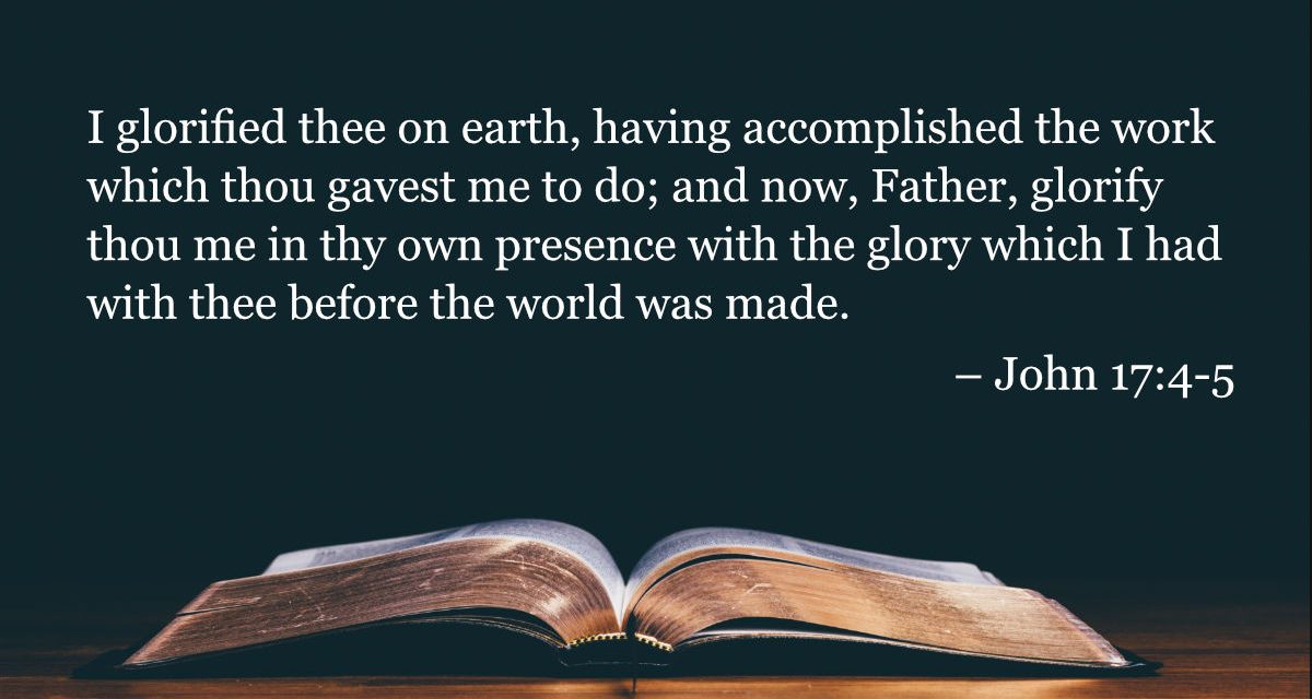 Your Daily Bible Verses — John 17:4-5