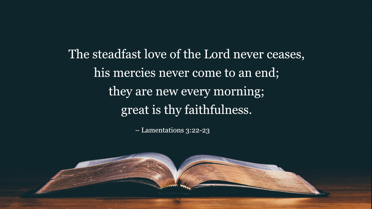 Your Daily Bible Verses — Lamentations 3:22-23 — Integrated Catholic Life™