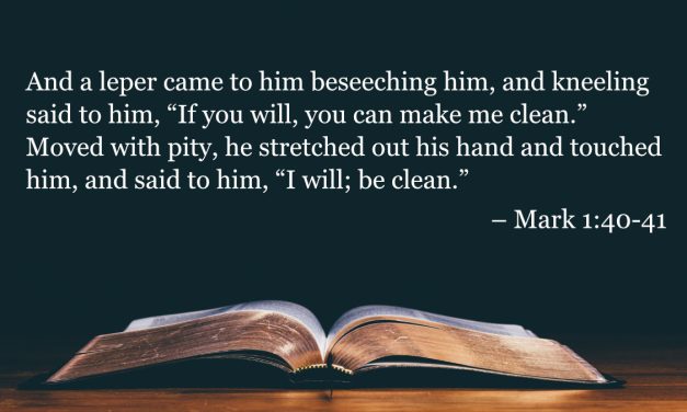 Your Daily Bible Verses — Mark 1:40-41
