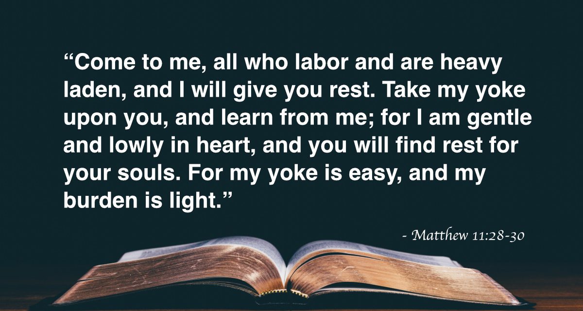 Your Daily Bible Verses — Matthew 11:28-30