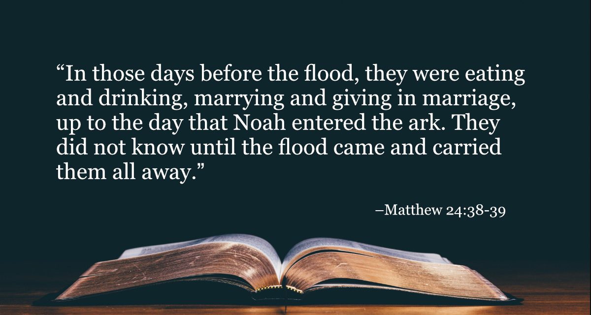 Your Daily Bible Verses — Matthew 24:38-39