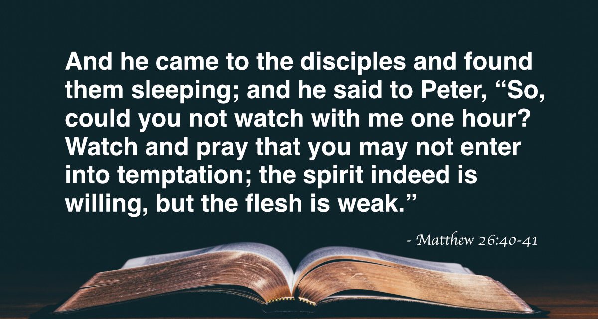 Your Daily Bible Verses — Matthew 26:40-41