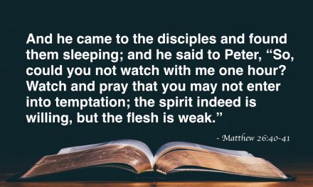 Your Daily Bible Verses — Matthew 26:40-41