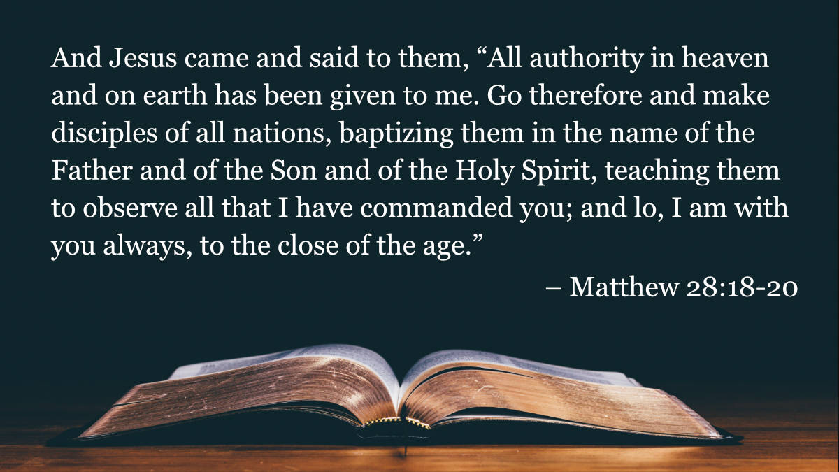 Your Daily Bible Verses — Matthew 28:18-20 — Integrated Catholic Life™