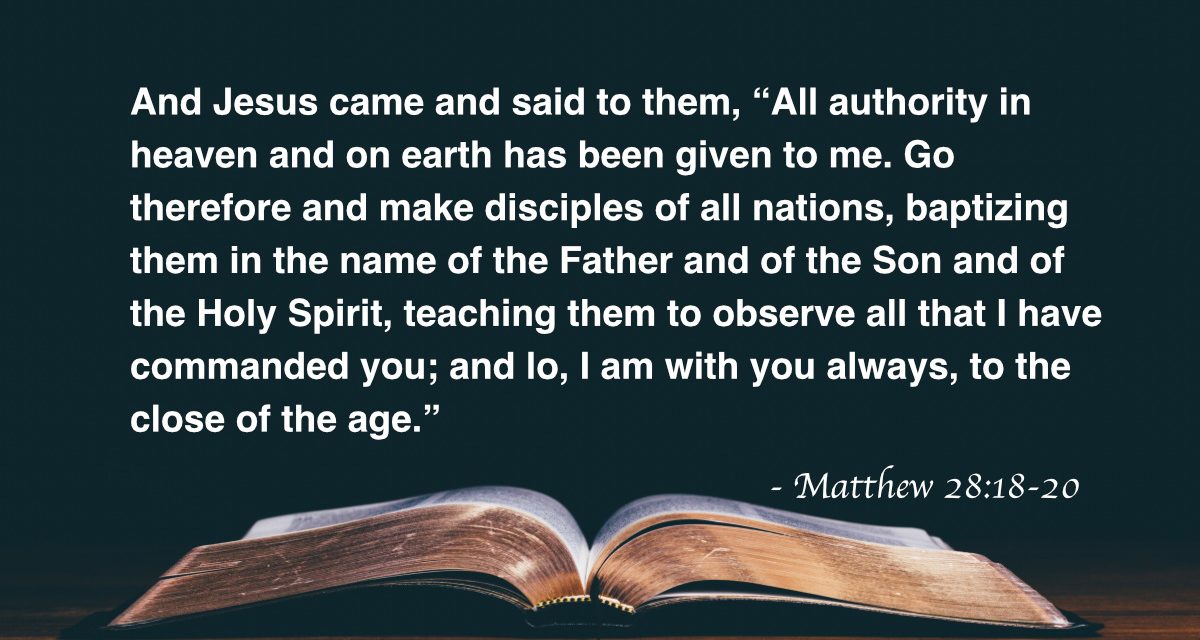 Your Daily Bible Verses — Matthew 28:18-20