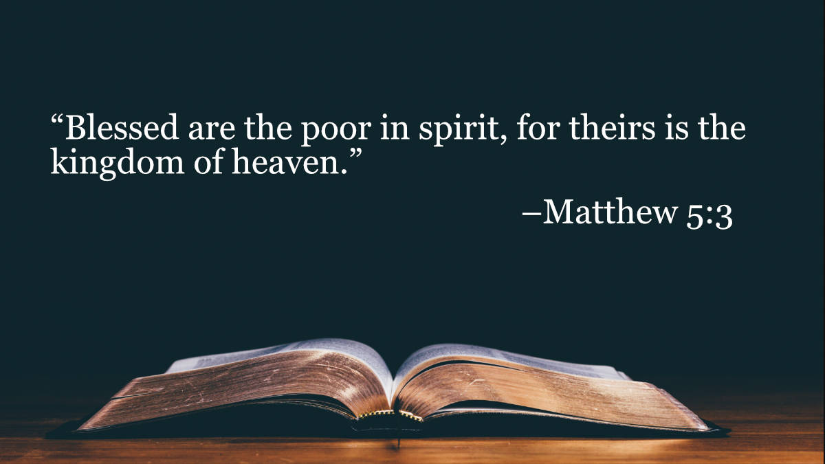 Your Daily Bible Verses Matthew 5 3 Integrated Catholic Life 