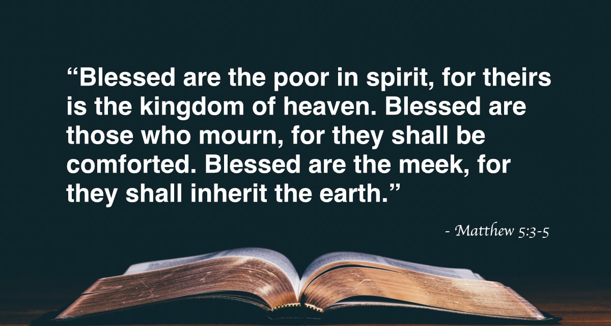 Your Daily Bible Verses — Matthew 5:3-5