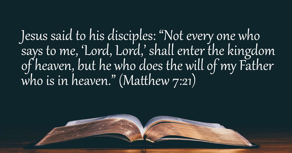 Your Daily Bible Verses — Matthew 7:21