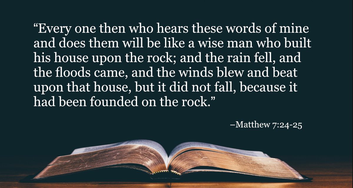 Your Daily Bible Verses — Matthew 7:24-25