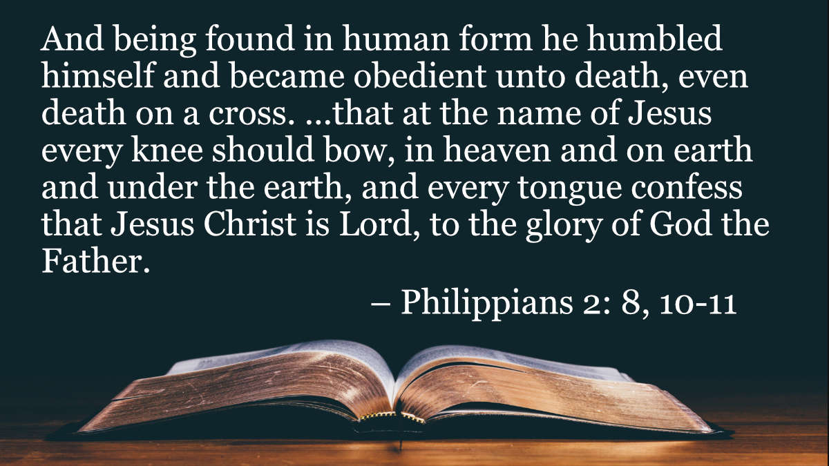 Your Daily Bible Verses — Philippians 2:8,10-11 — Integrated Catholic Life™