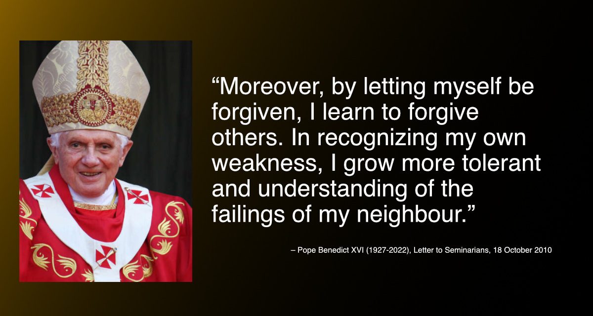 Daily Quote — Pope Benedict XVI