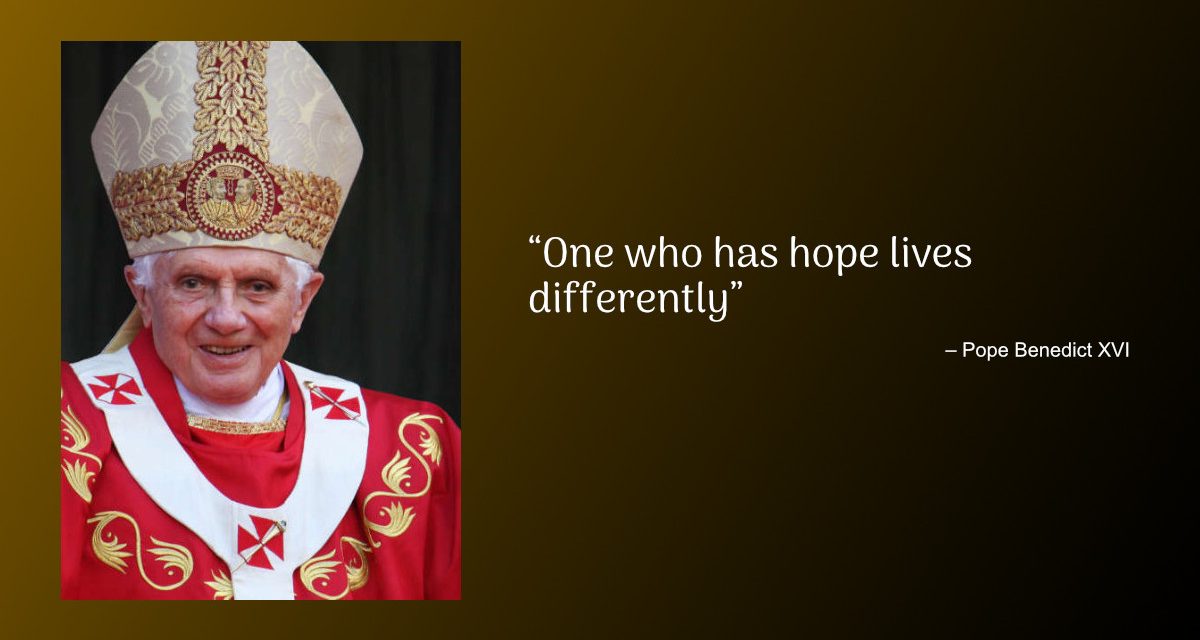Daily Quote — Pope Benedict XVI — Integrated Catholic Life™
