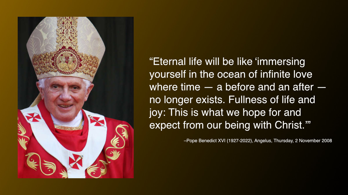 Daily Quote â Pope Benedict Xvi â Integrated Catholic Lifeâ