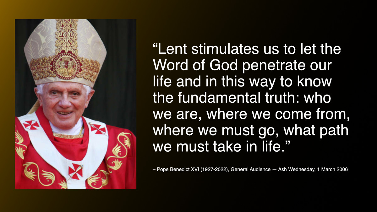 Daily Quote — Pope Benedict XVI