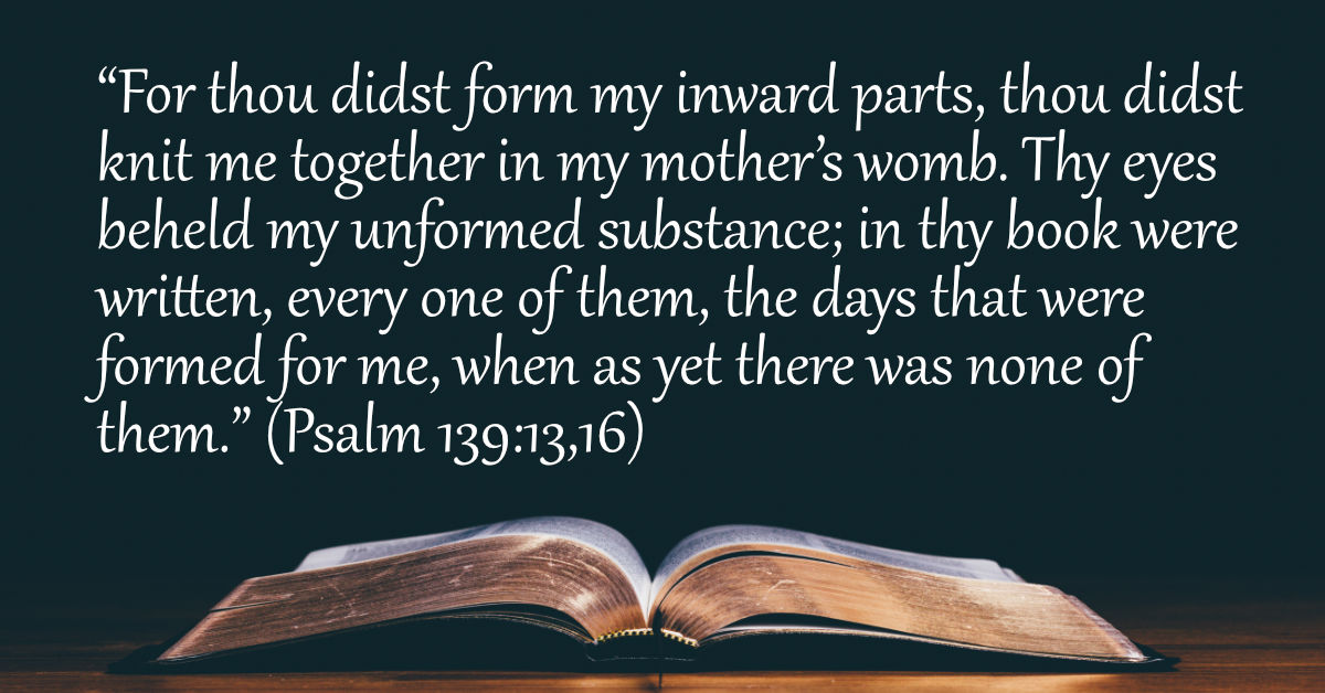 Your Daily Bible Verses — PSALM 139:13,16