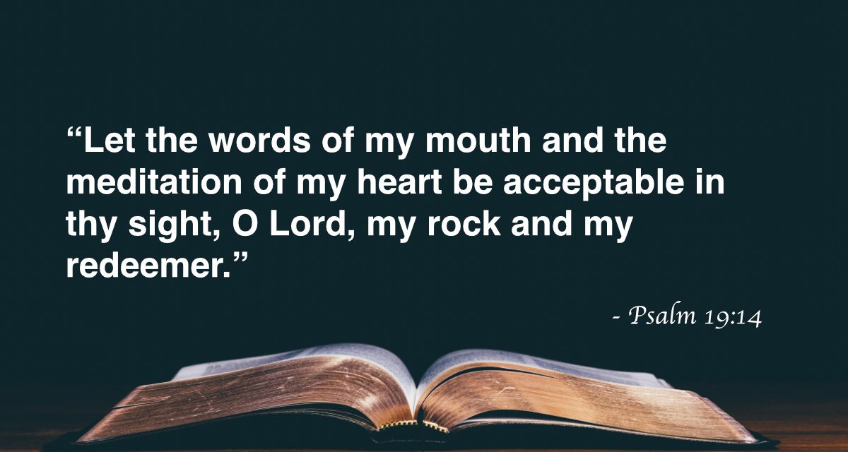 Your Daily Bible Verses — Psalm 19:14