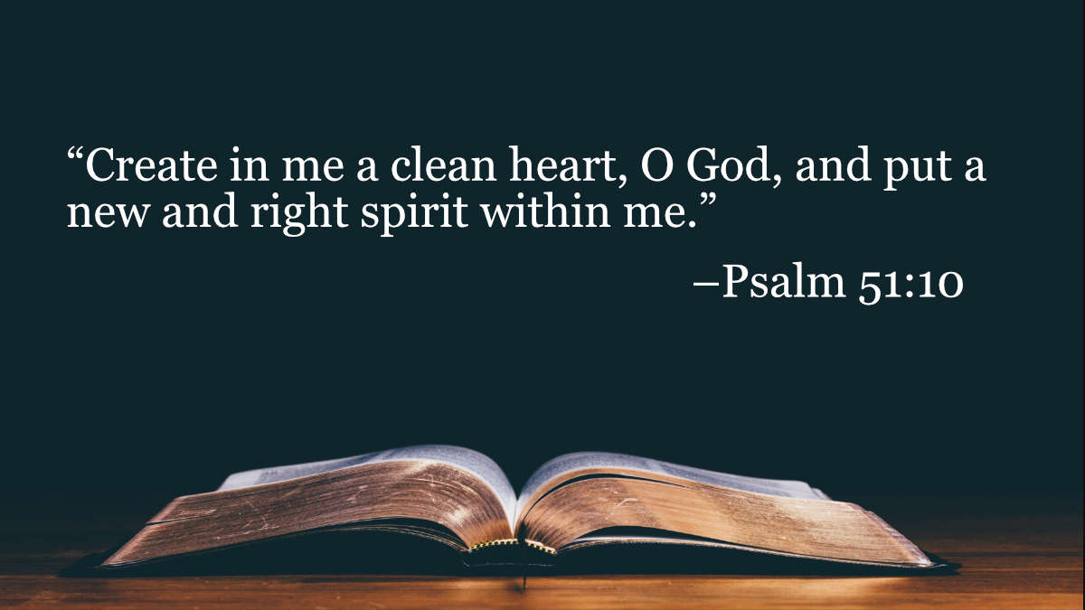 Your Daily Bible Verses — Psalm 51:10 — Integrated Catholic Life™